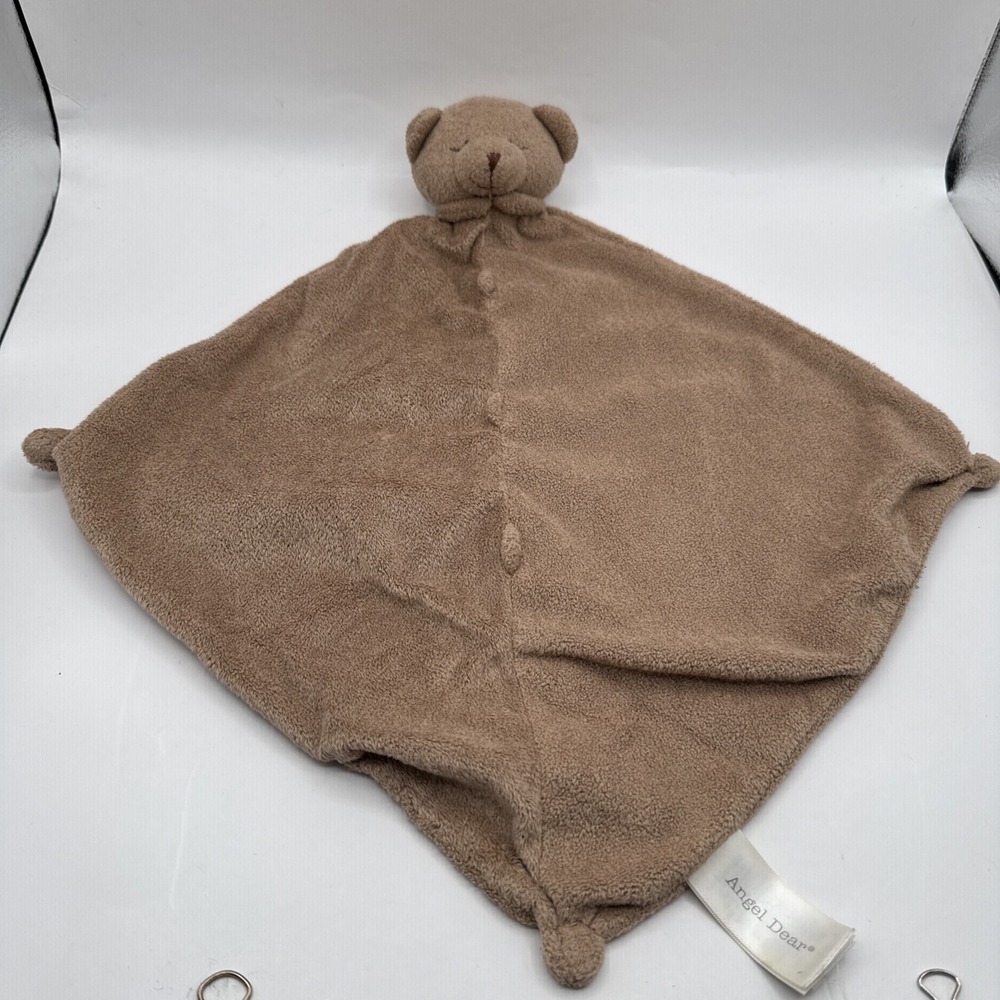 Angel Dear Brown Teddy Bear Lovey Security Blanket Soft Stuffed Baby‎ Toy